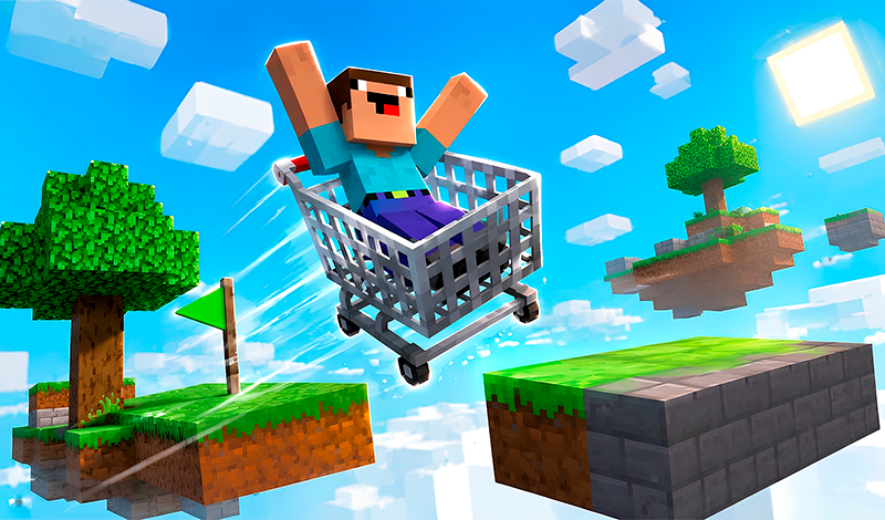 Noob Rides a Cart! Complete the Sky Challenge! game cover
