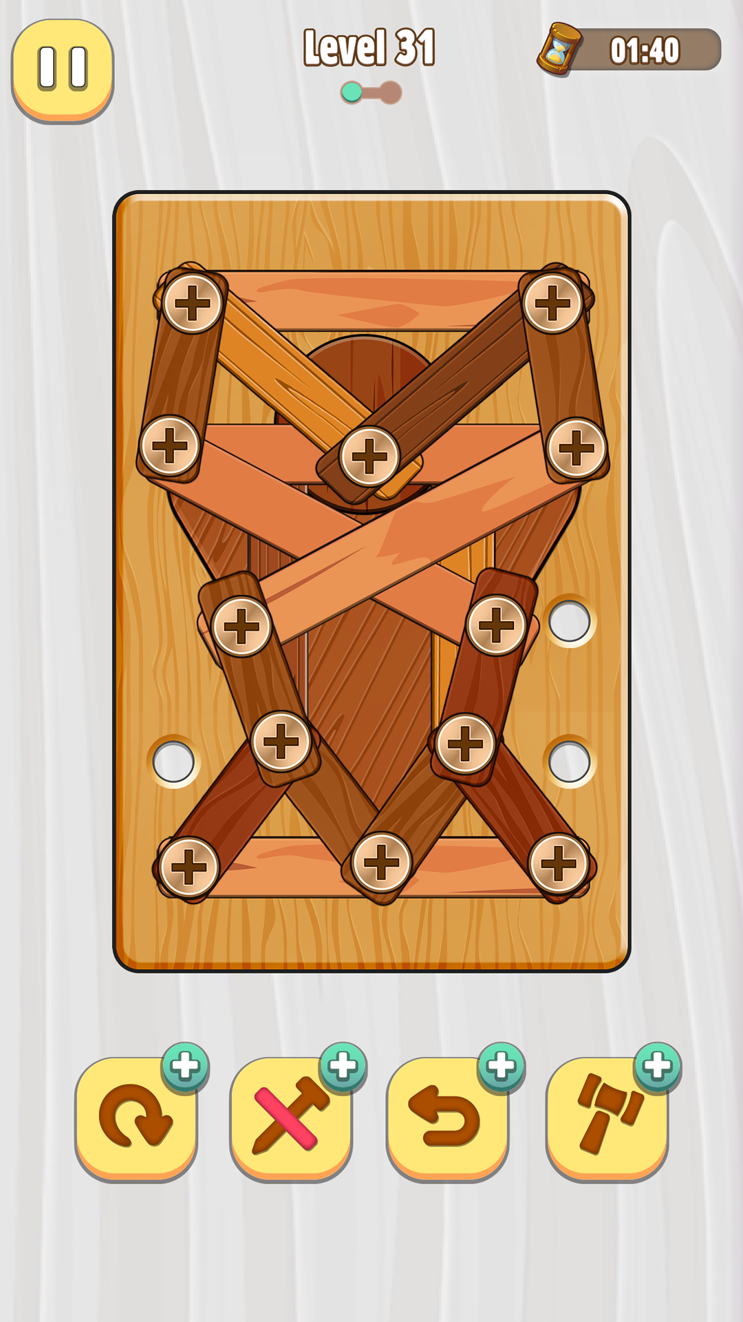 Puzzle! Wooden blocks, nuts and bolts! screenshot 15