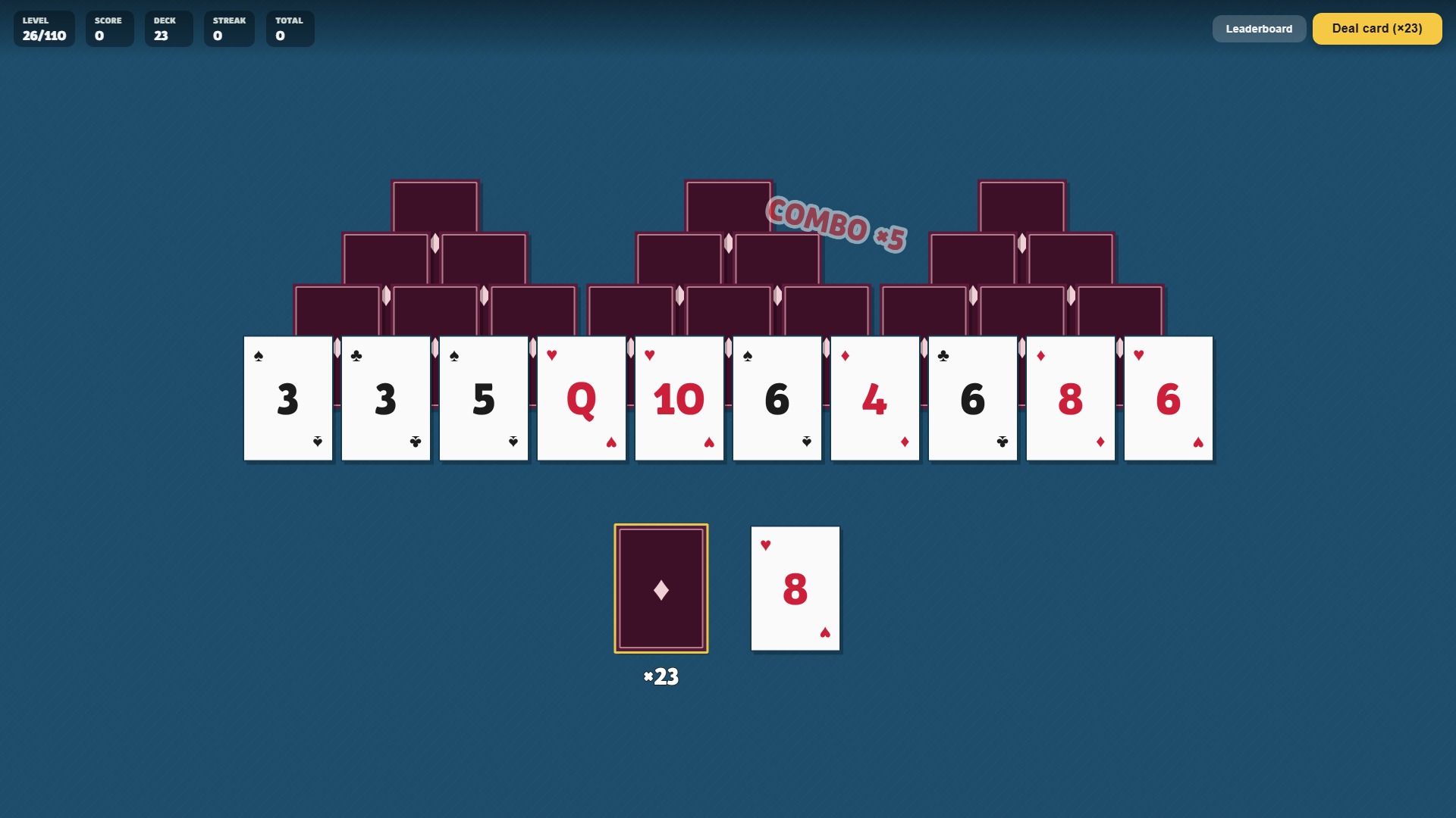 Pyramid Solitaire (Rating) — screenshot 8