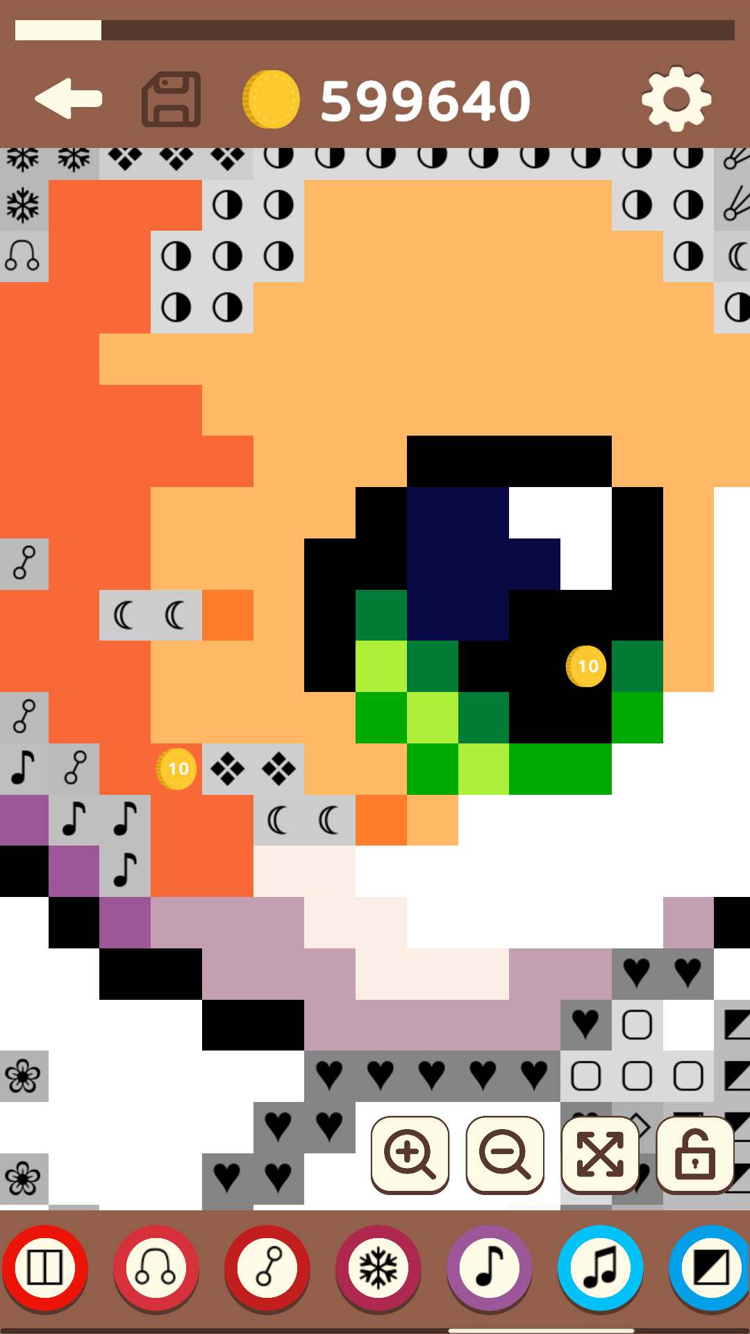 Coloring: Mosaic by Symbols screenshot 9
