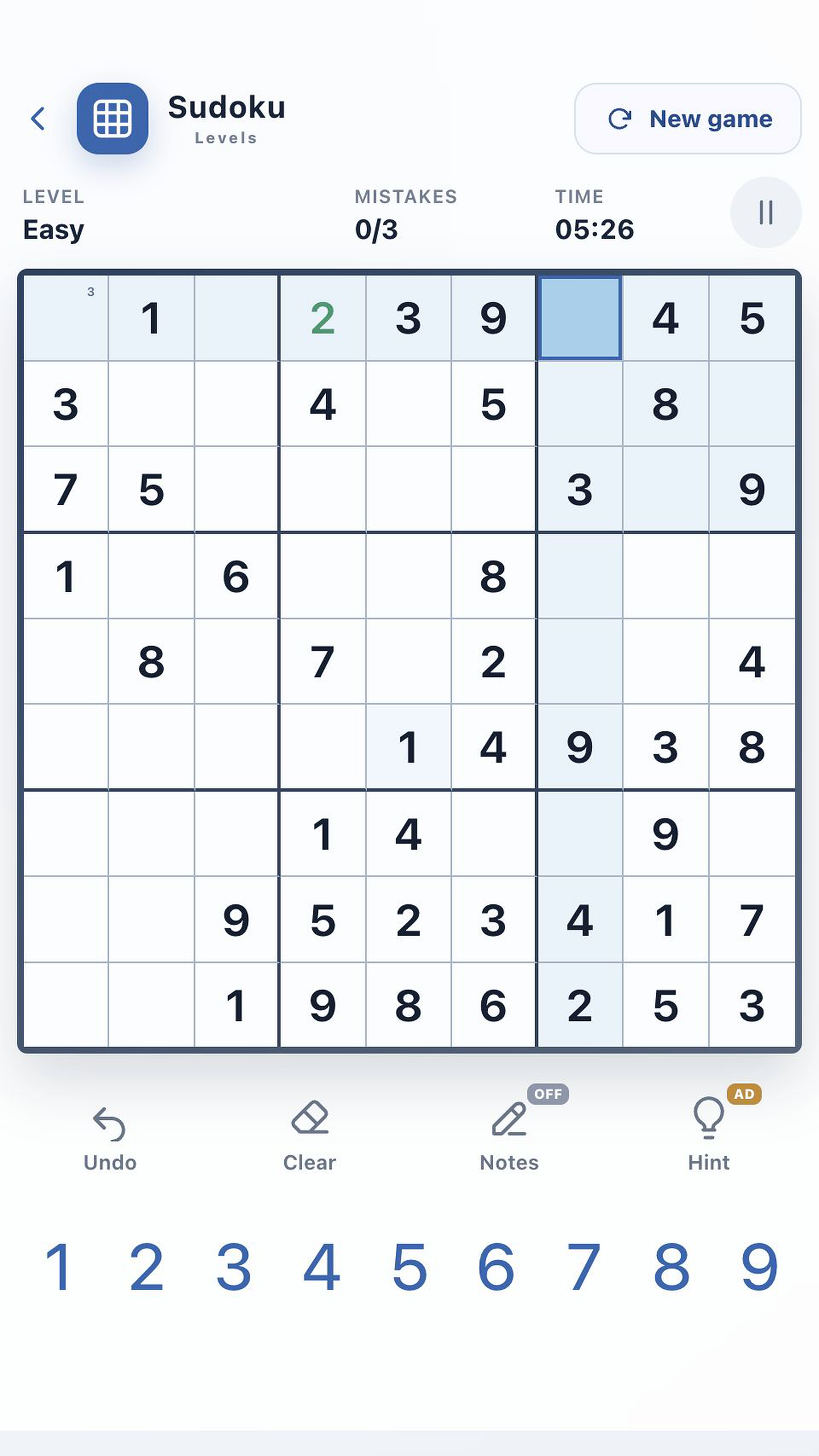 Sudoku Levels screenshot 3