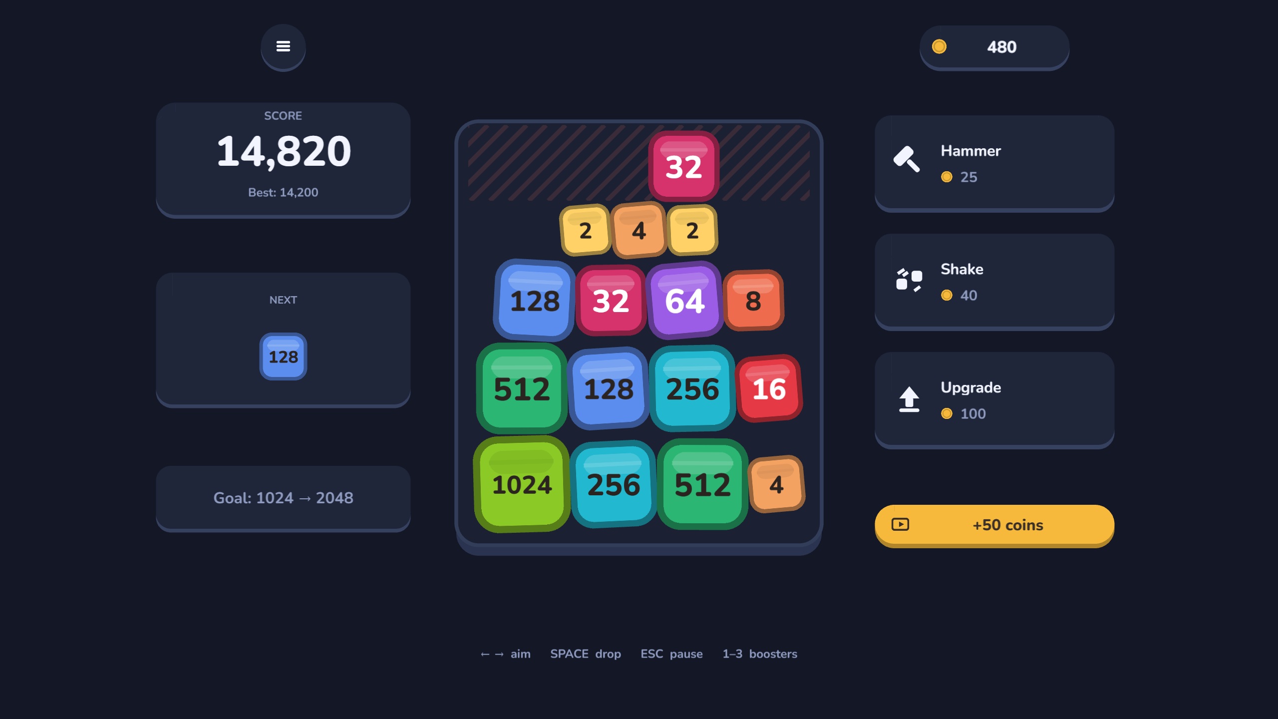 Numfall: Merge Blocks 2048 — screenshot 3