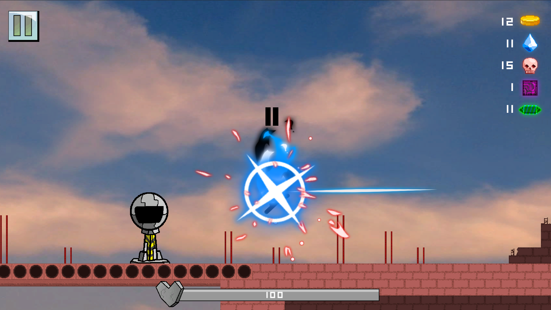 Stickman! Powerful monster slicing screenshot