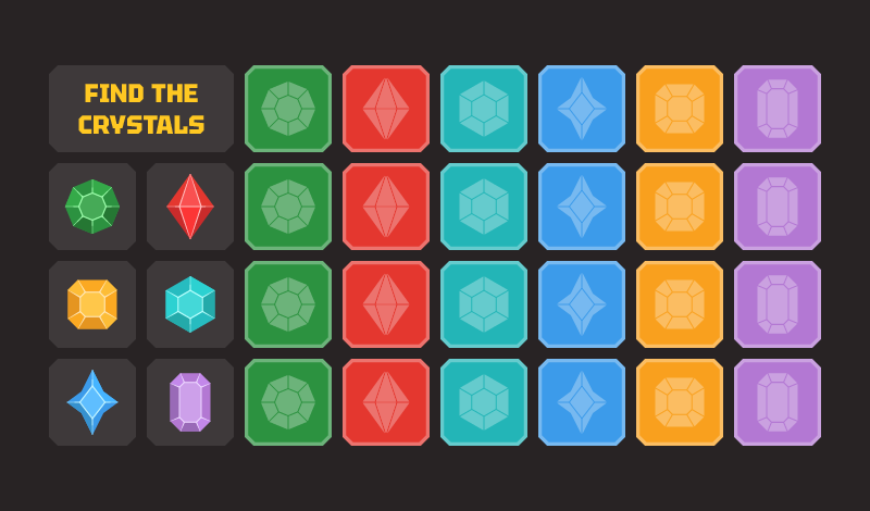 Find The Crystals game cover