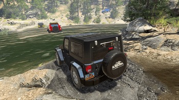 Uphill Offroad Jeep Driving