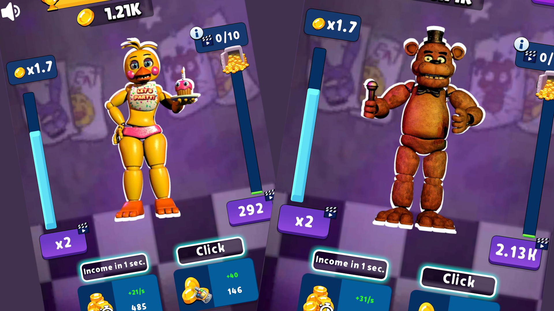 FNAF vs Brainrot: Pachinko Clicker — screenshot 1