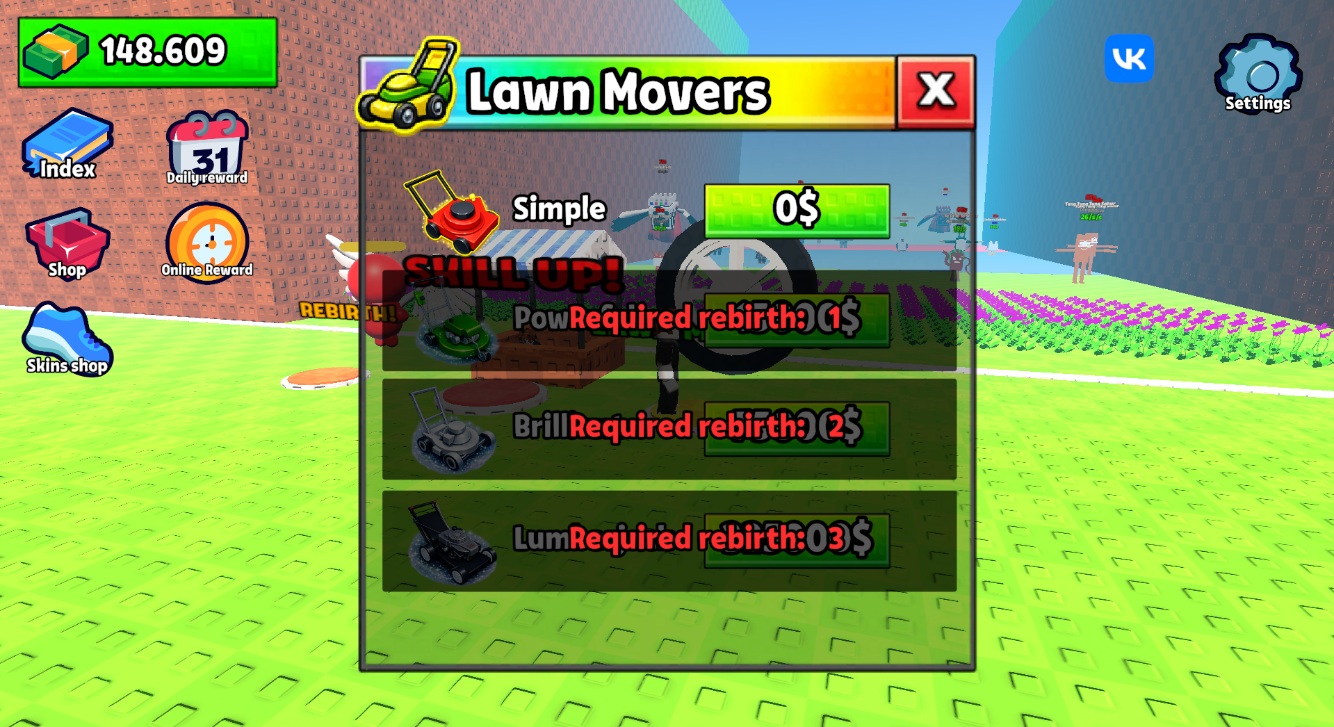 Mow the Lawn for Brainrots: Online — screenshot 2