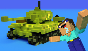 Nubik Obby rides a tank!