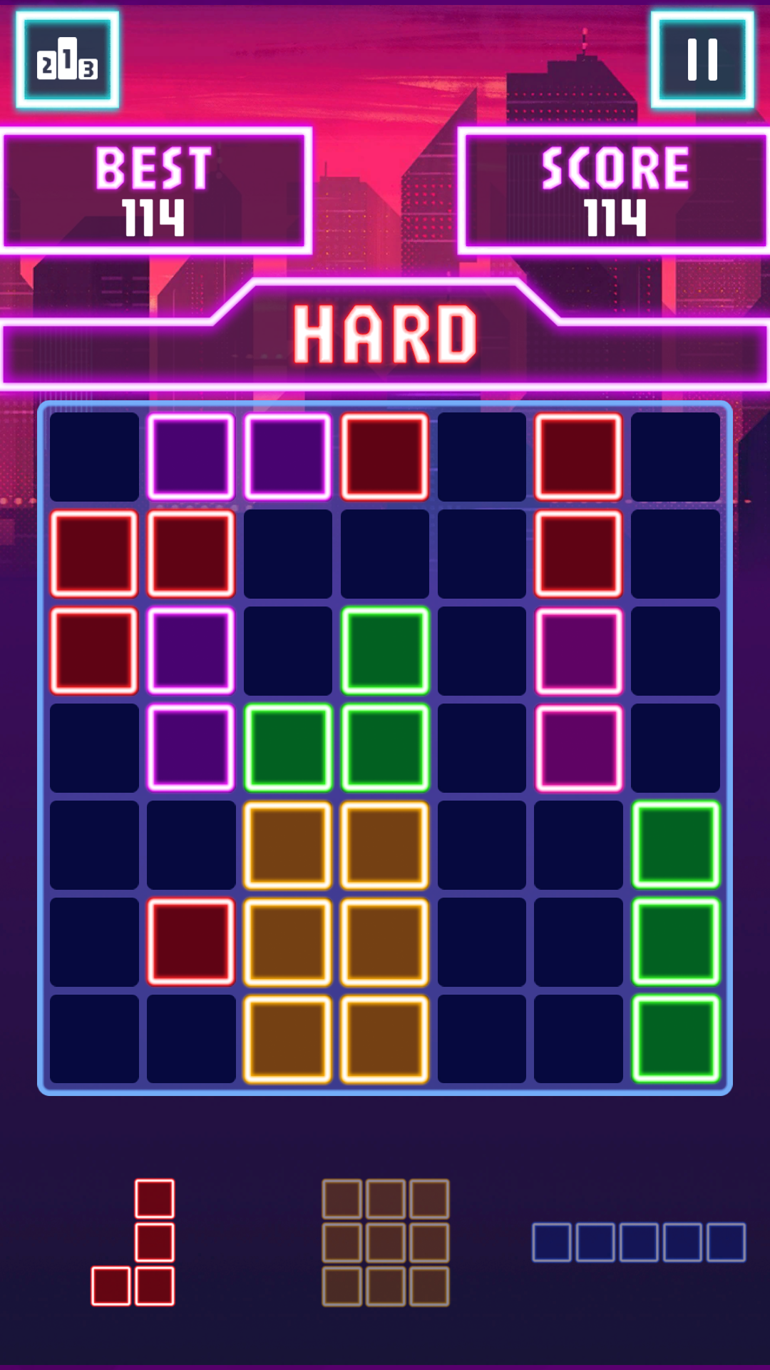 Block Puzzle: Neon Adventure screenshot 8