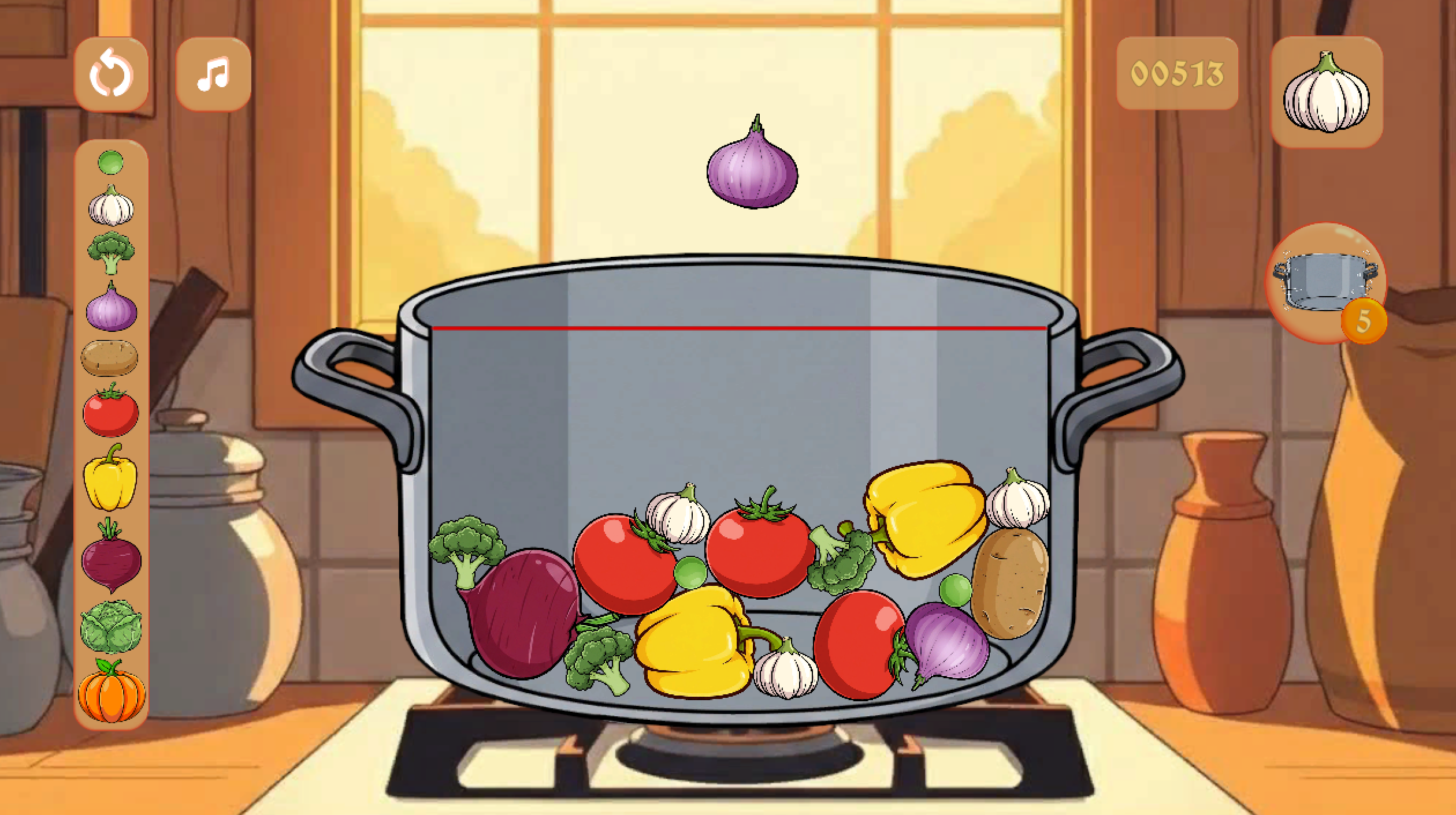 Vegetable Merge: Collect the Pumpkin! — screenshot 1