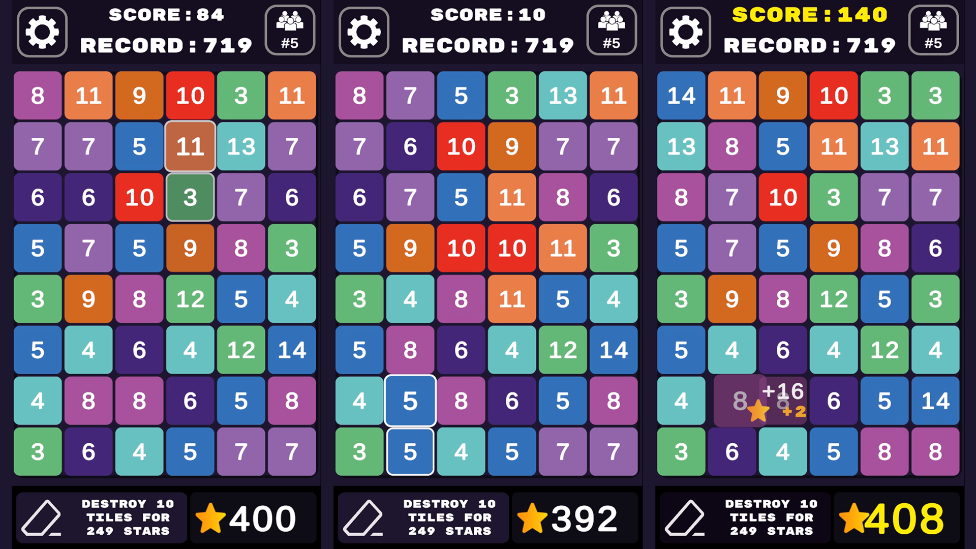 Tiles | Auto connection | 1-2-3-4-5 | 2-4-8-16-32 — screenshot 1