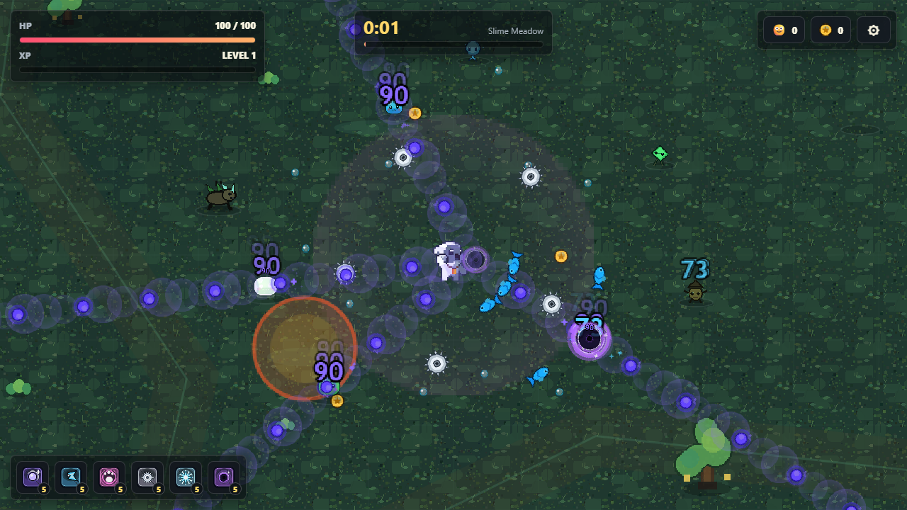 Magic Cat vs Slimes screenshot