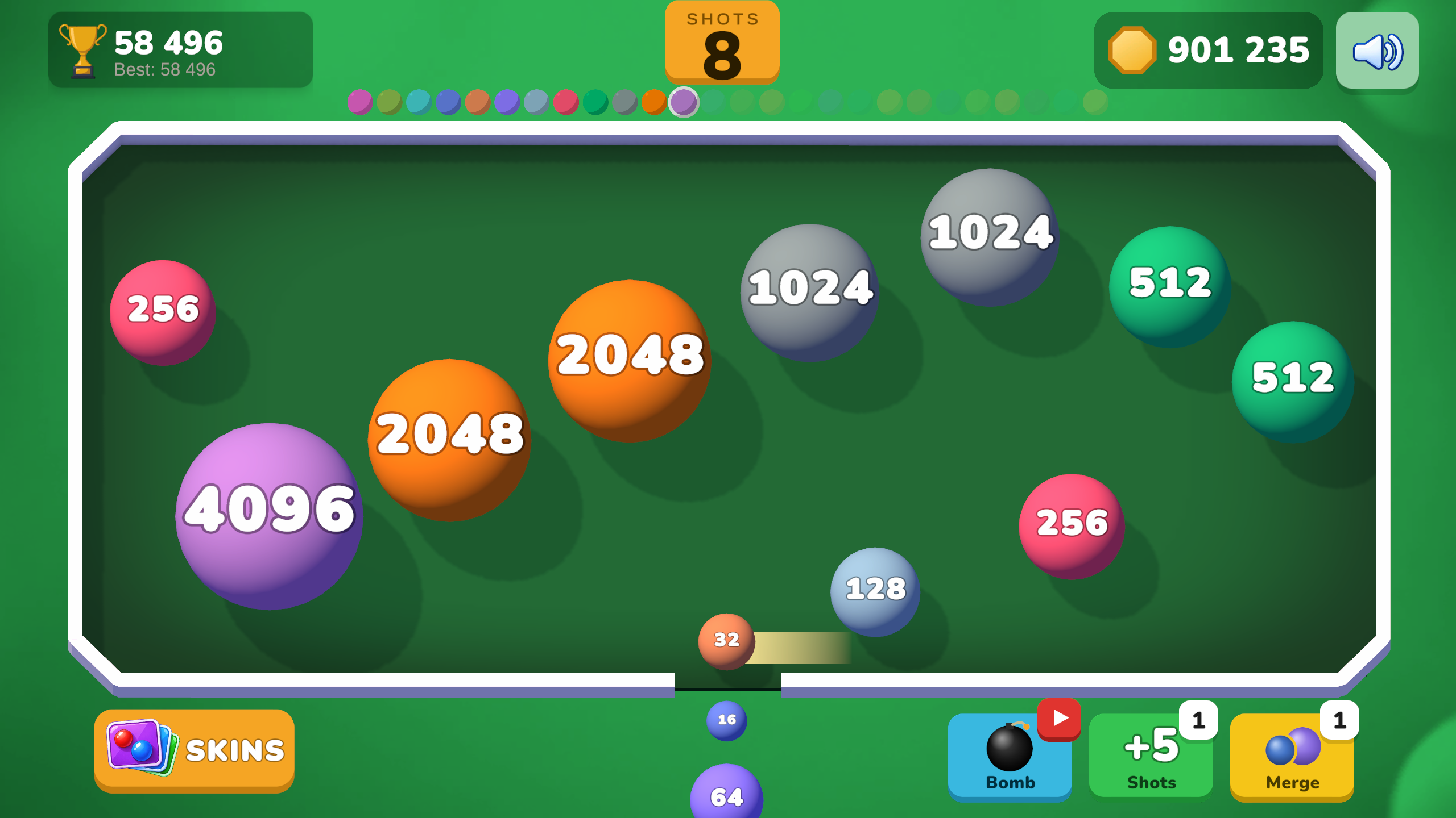 Ball merge 2048 screenshot 2