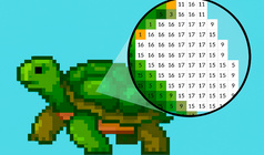 Coloring by Numbers. Pixel House