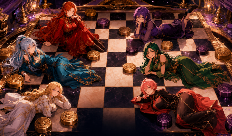 Anime checkers game cover