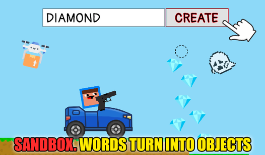 Sandbox. Words turn into objects  loading=