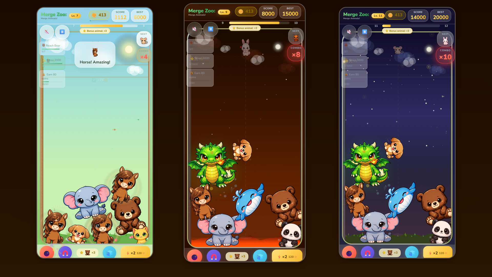 Merge Zoo Merge Animals! — screenshot 2