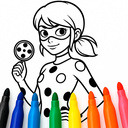 Ladybug & Cat Noir: Coloring Book for Kids