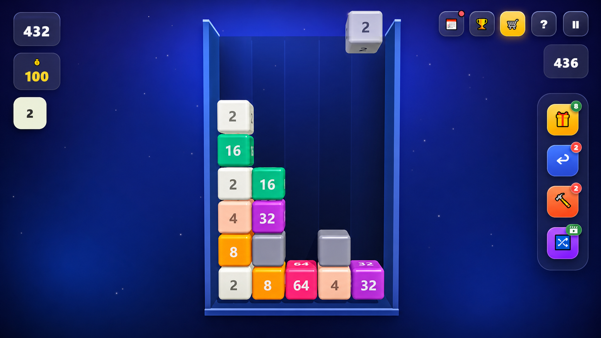 Кубический каскад: 2048 3D — screenshot 5