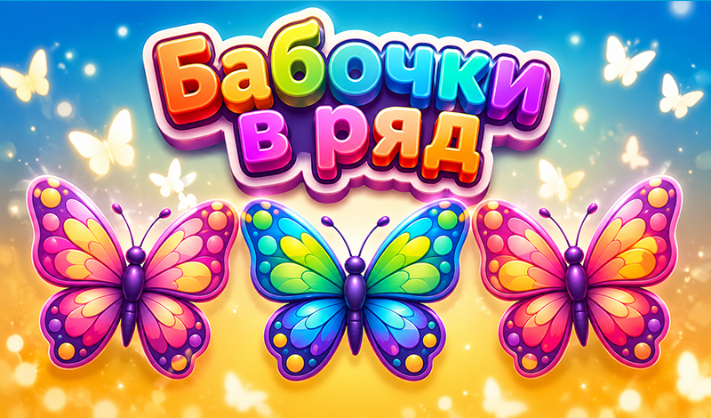 Бабочки в ряд game cover