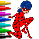 Lady Bug and Marinette Coloring Pages