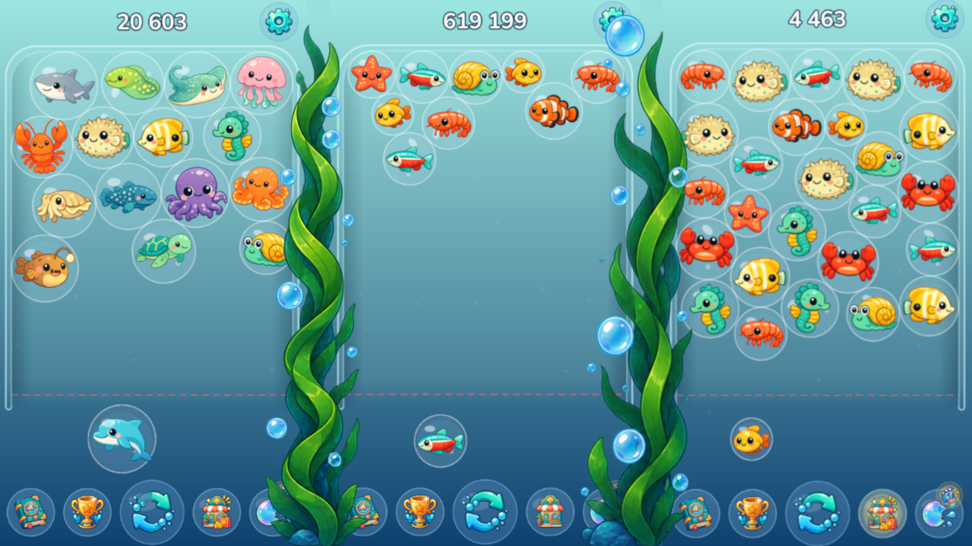 Aquarium: Connect the Bubbles screenshot 1