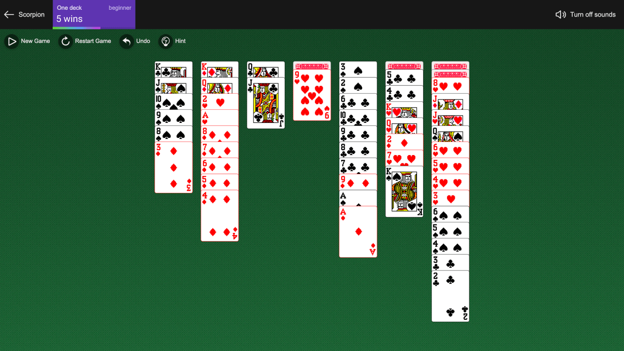 Scorpion Solitaire screenshot