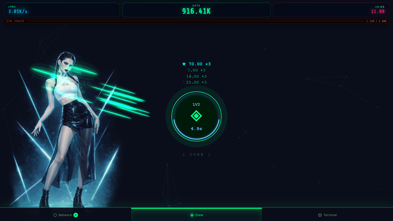 Signal Empire: cyberpunk clicker — screenshot 2