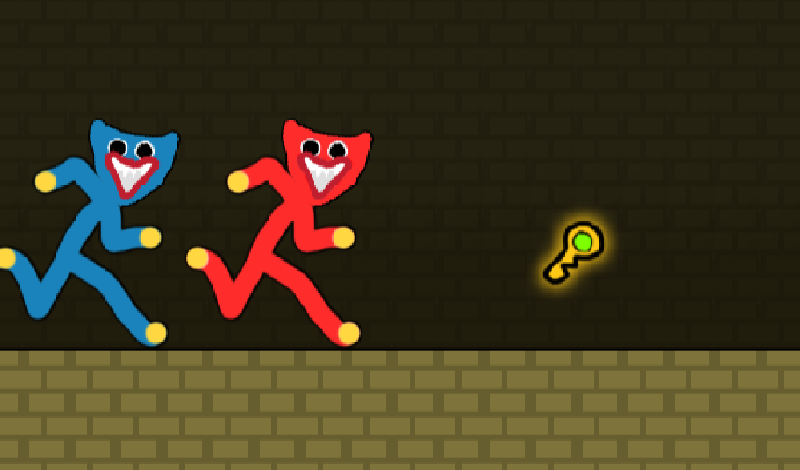 Red and Blue Stickman Huggy game cover