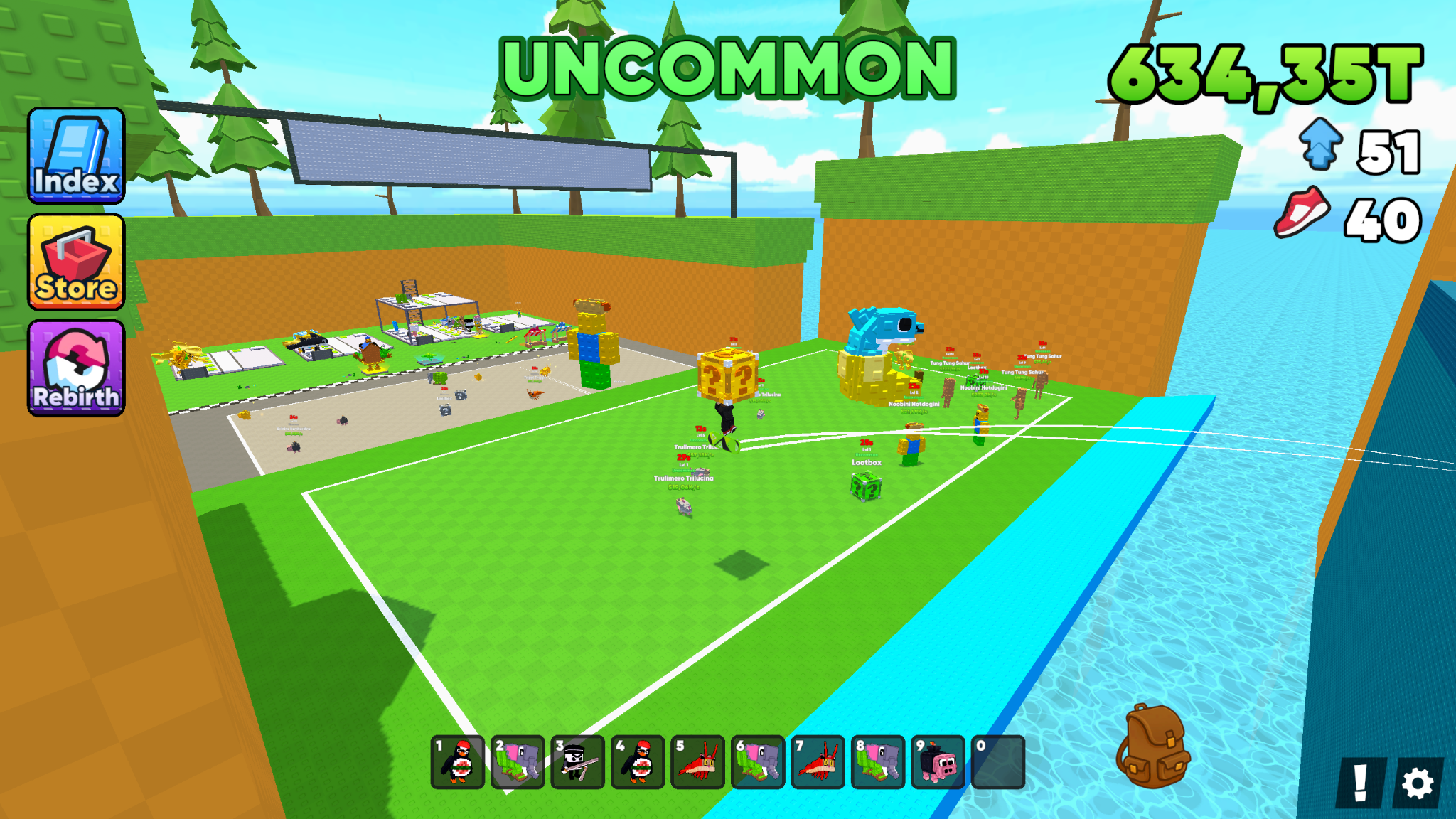 Collect Brainrots on a Skateboard Online screenshot