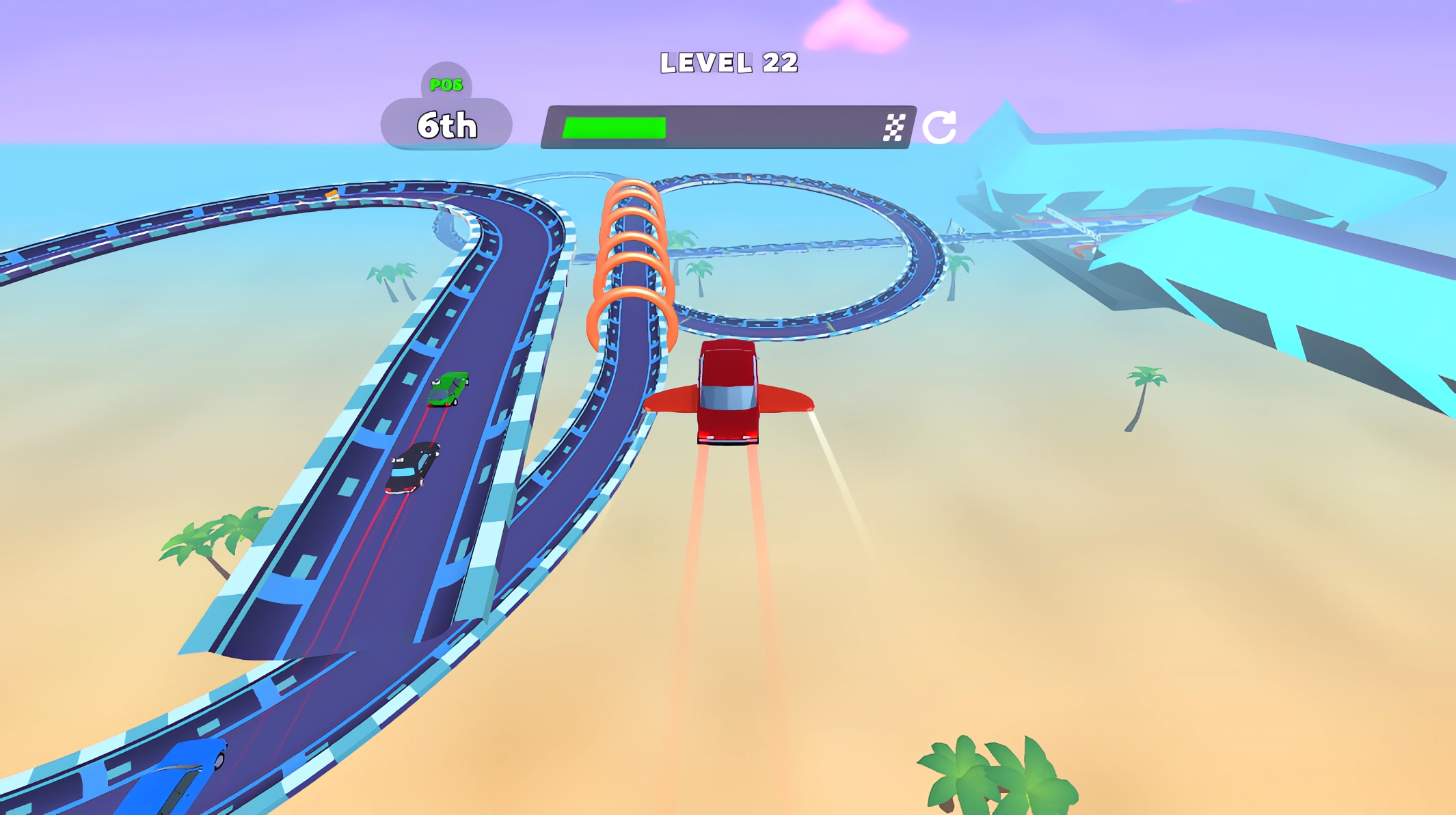 Flying Russian Car Races screenshot