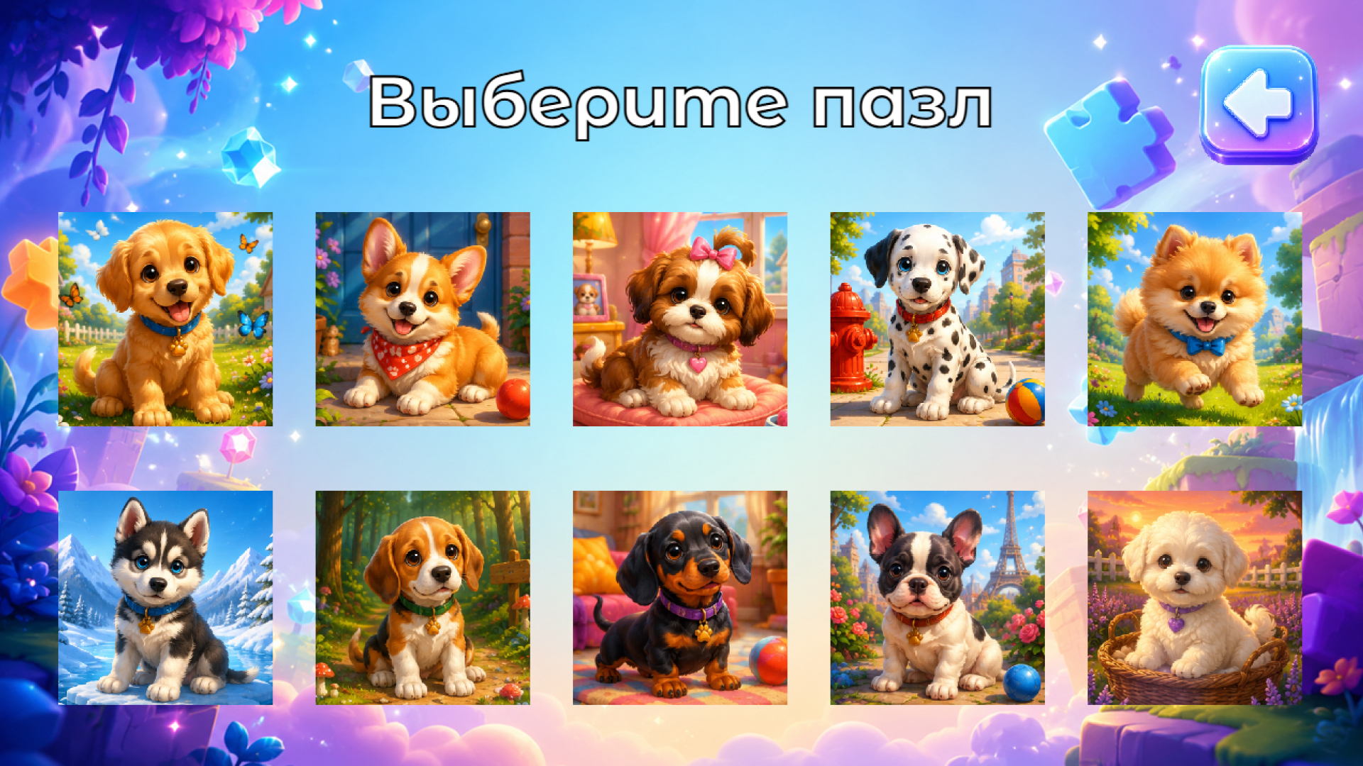 Милые пазлы: Котики, Щенки, Сладости и Еда — screenshot 5