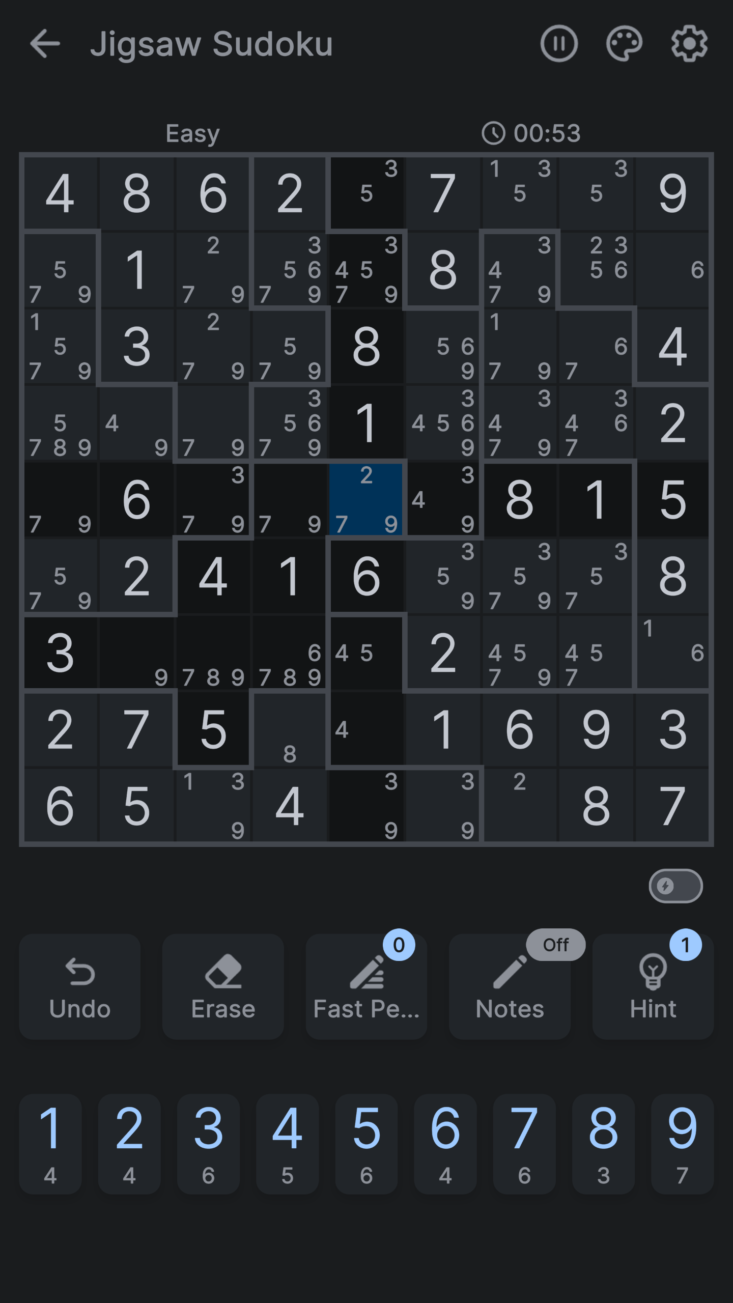 Jigsaw Sudoku screenshot 6