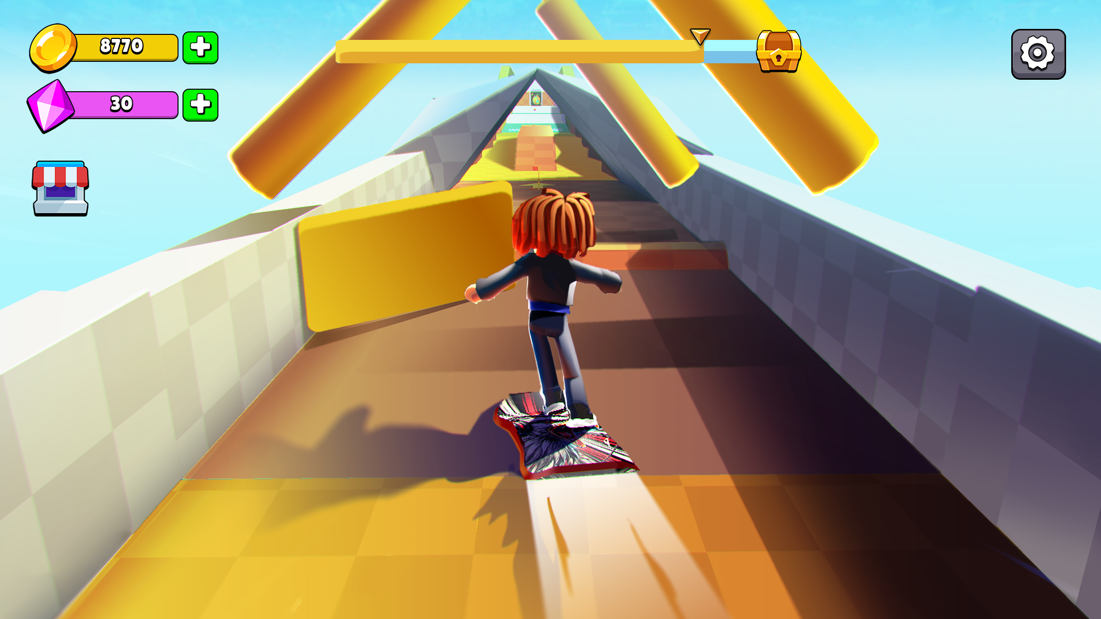 Obby Snowboard Parkour screenshot