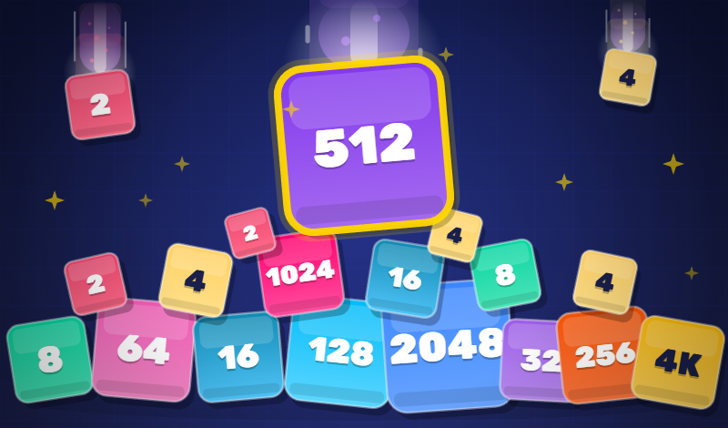 Drop & Merge Blocks 2048 game cover