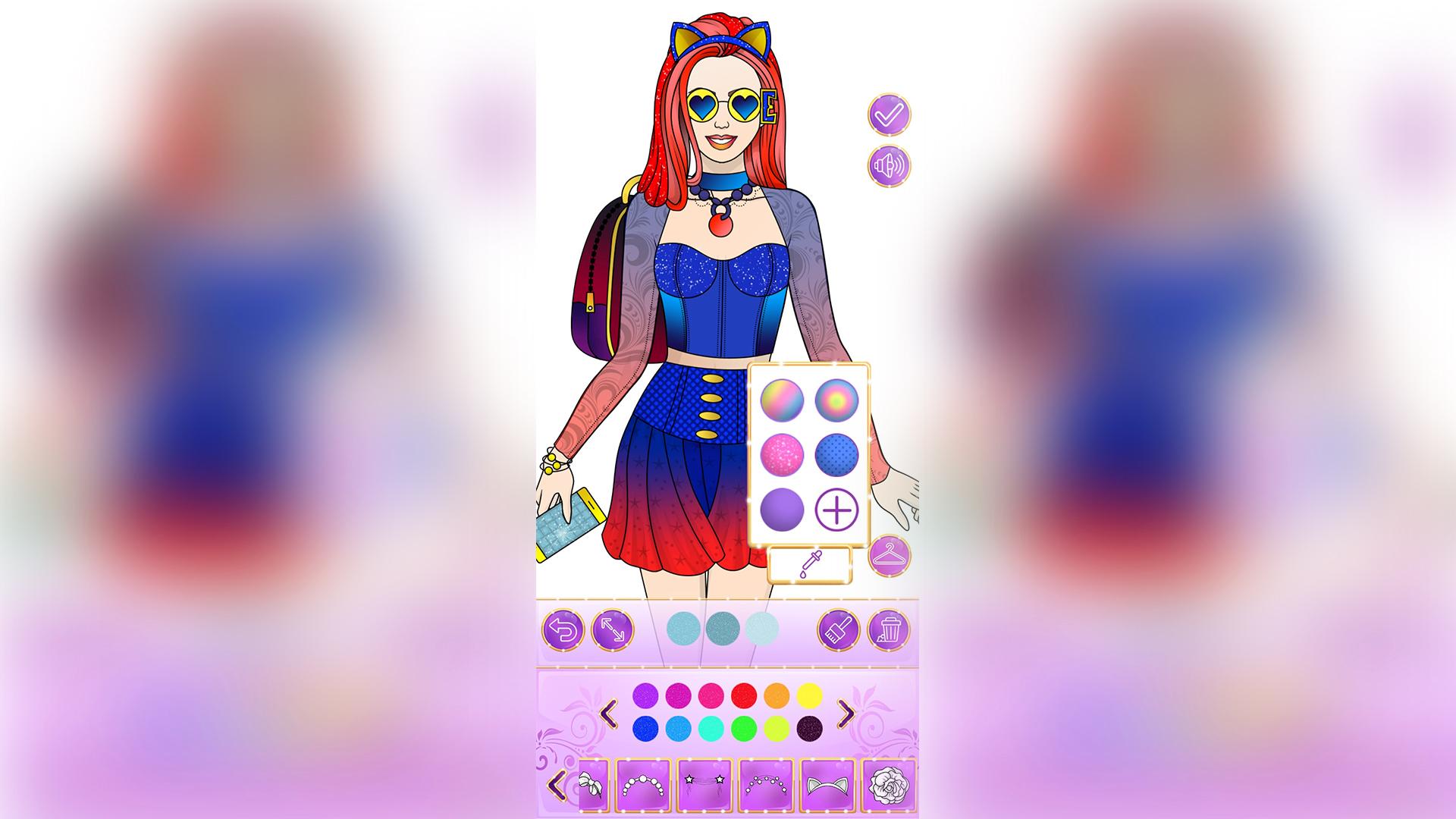 College Girls Coloring screenshot