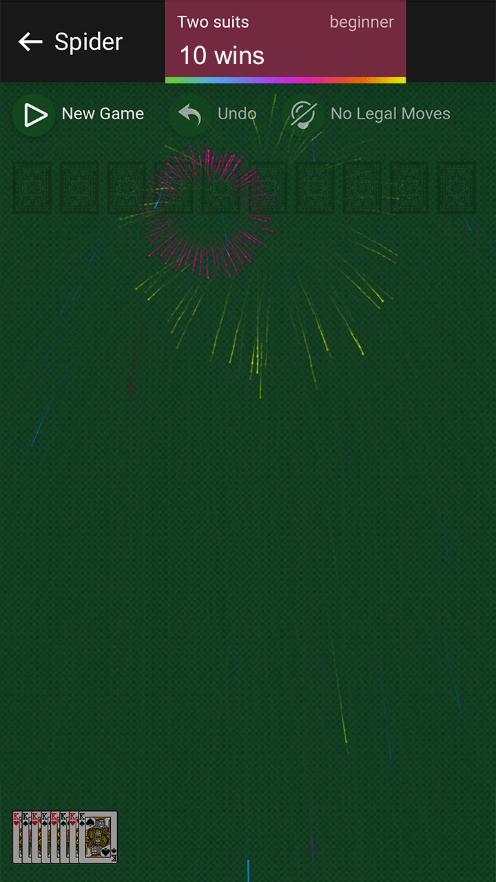 Spider Solitaire (1, 2, and 4 suits) screenshot 9