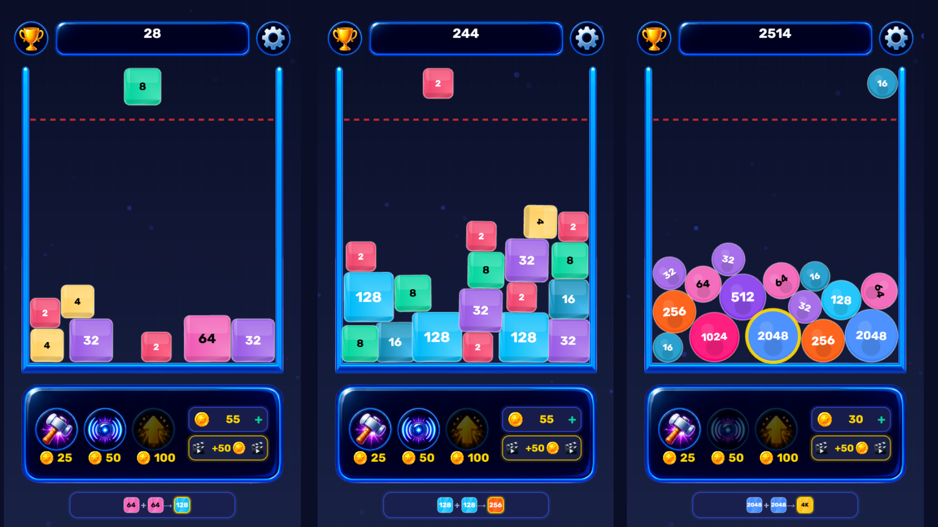Drop & Merge Blocks 2048 — screenshot 1
