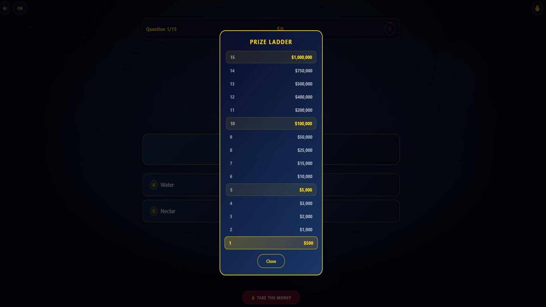 The Millionaire's Way: A Quiz — screenshot 2