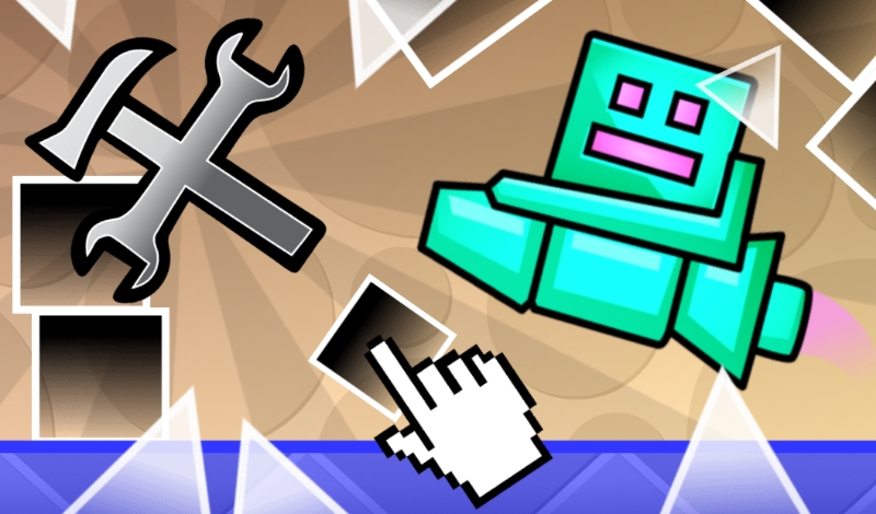 Geometry Dash: Make your own level with a ship game cover