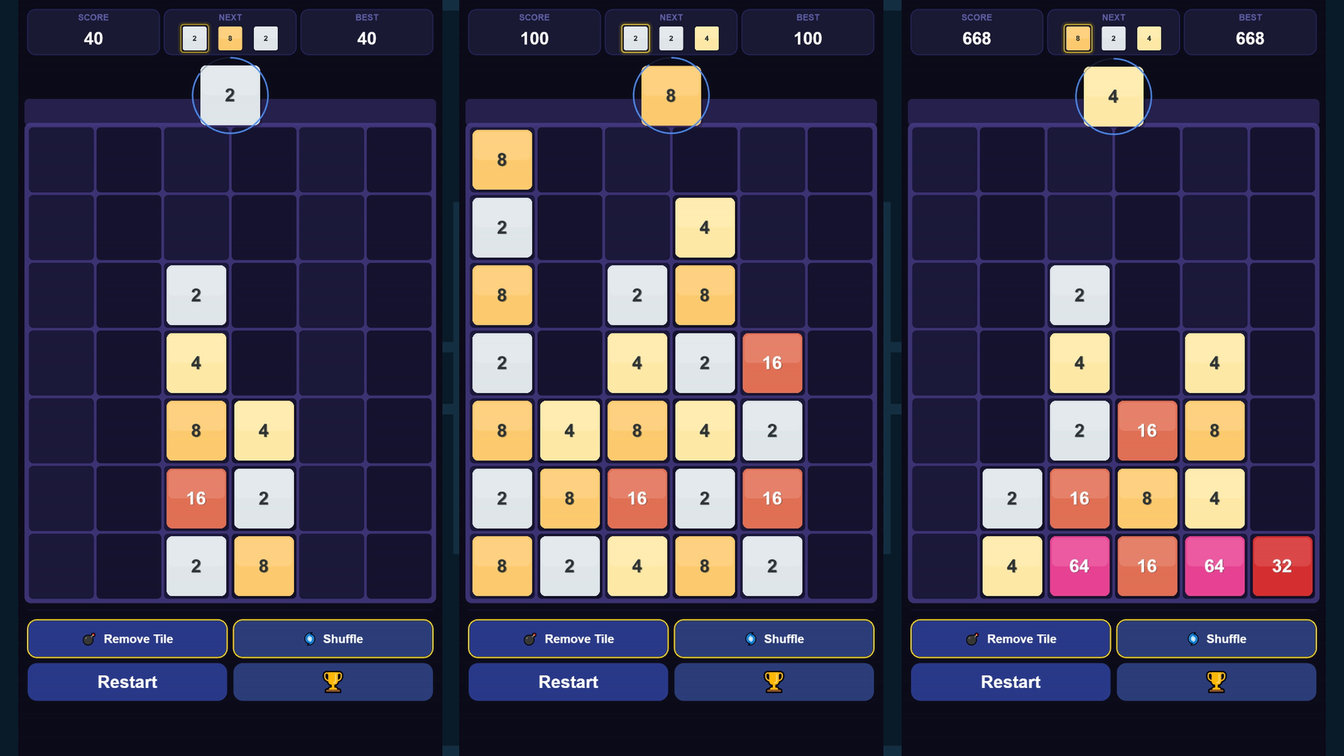 Shooting and Merging 2048 — screenshot 1