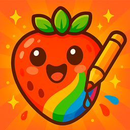 Раскраска Фрукты - Летняя Игра для Детей