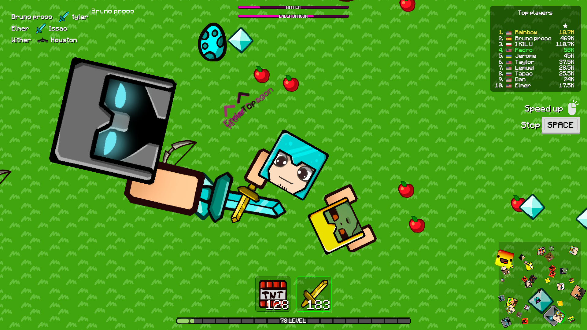 Crazy Steve.io screenshot