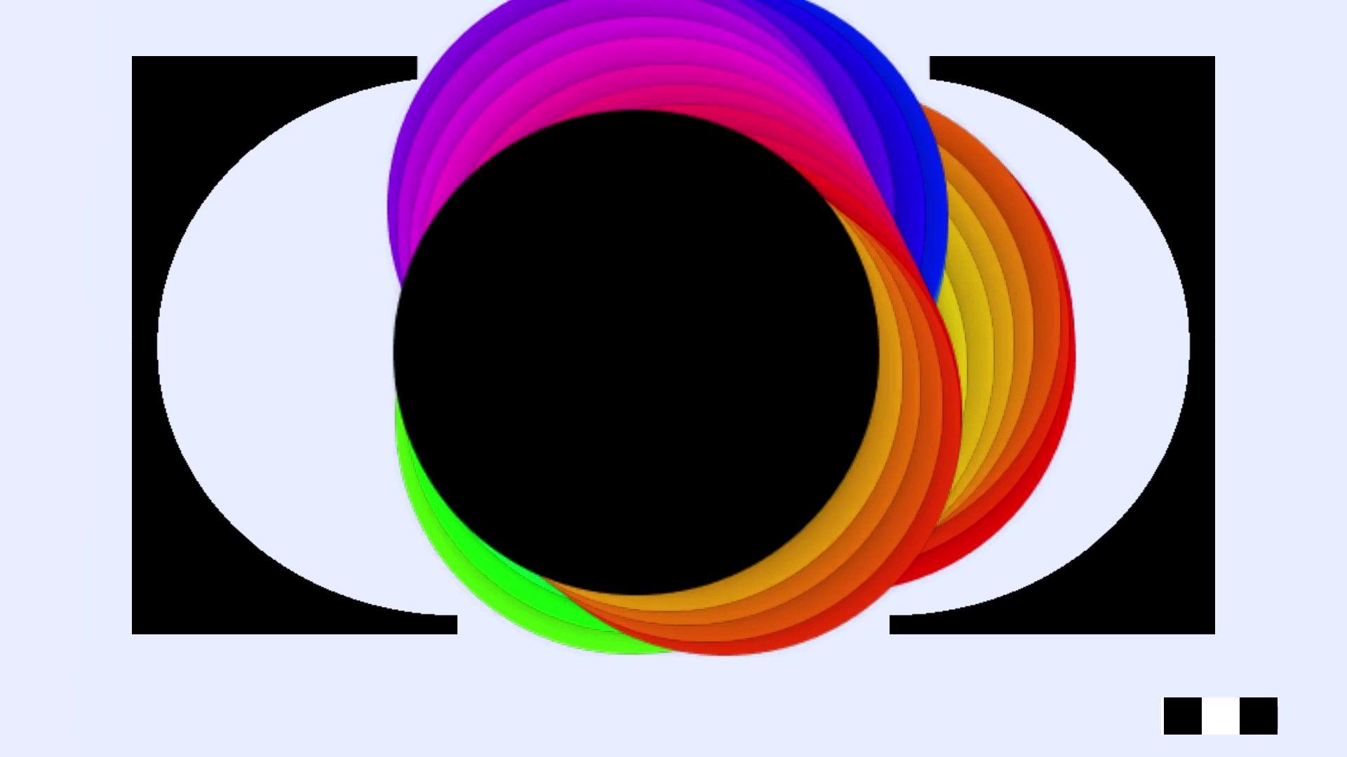 Color trail behind a black ball. Relax screenshot