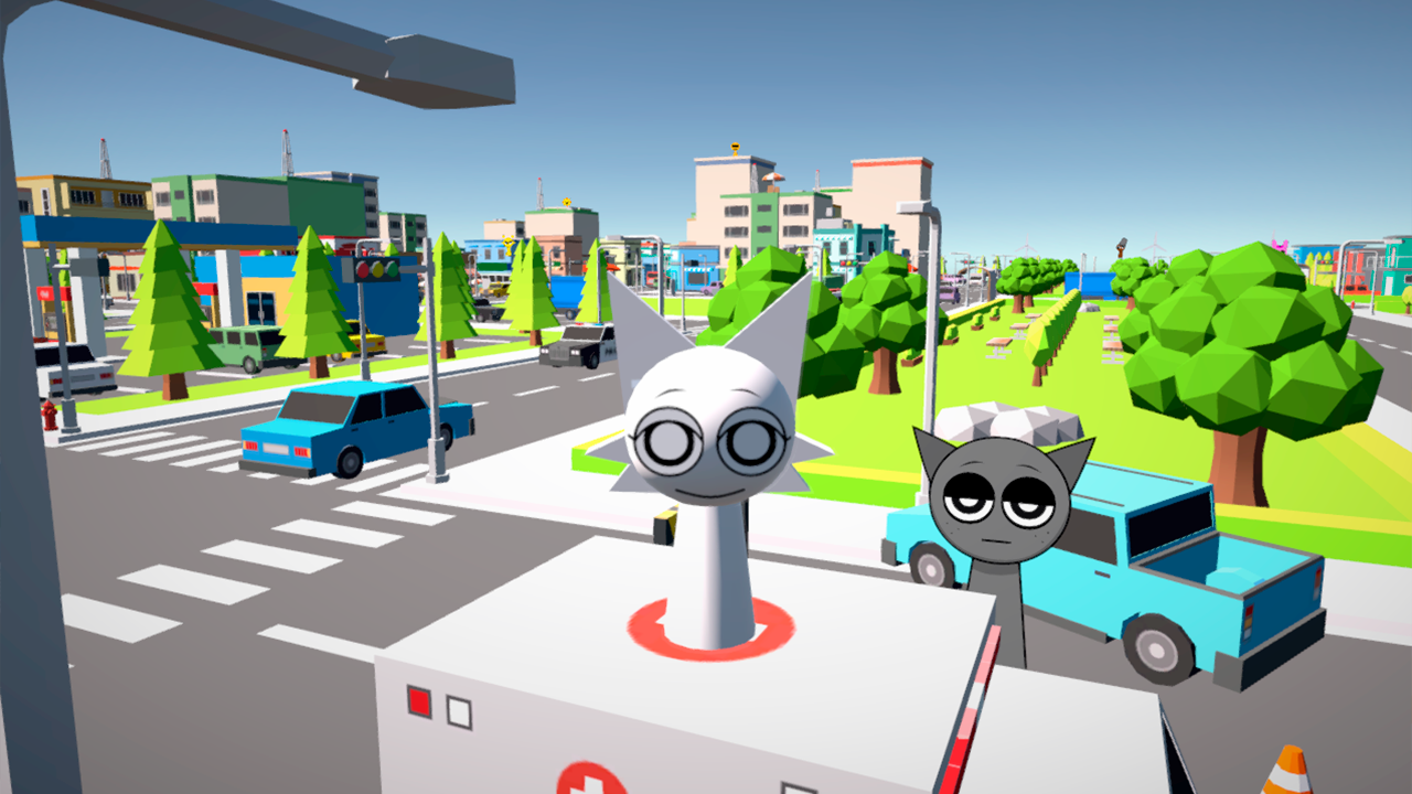 Sprunki 3D: Find All in the City screenshot