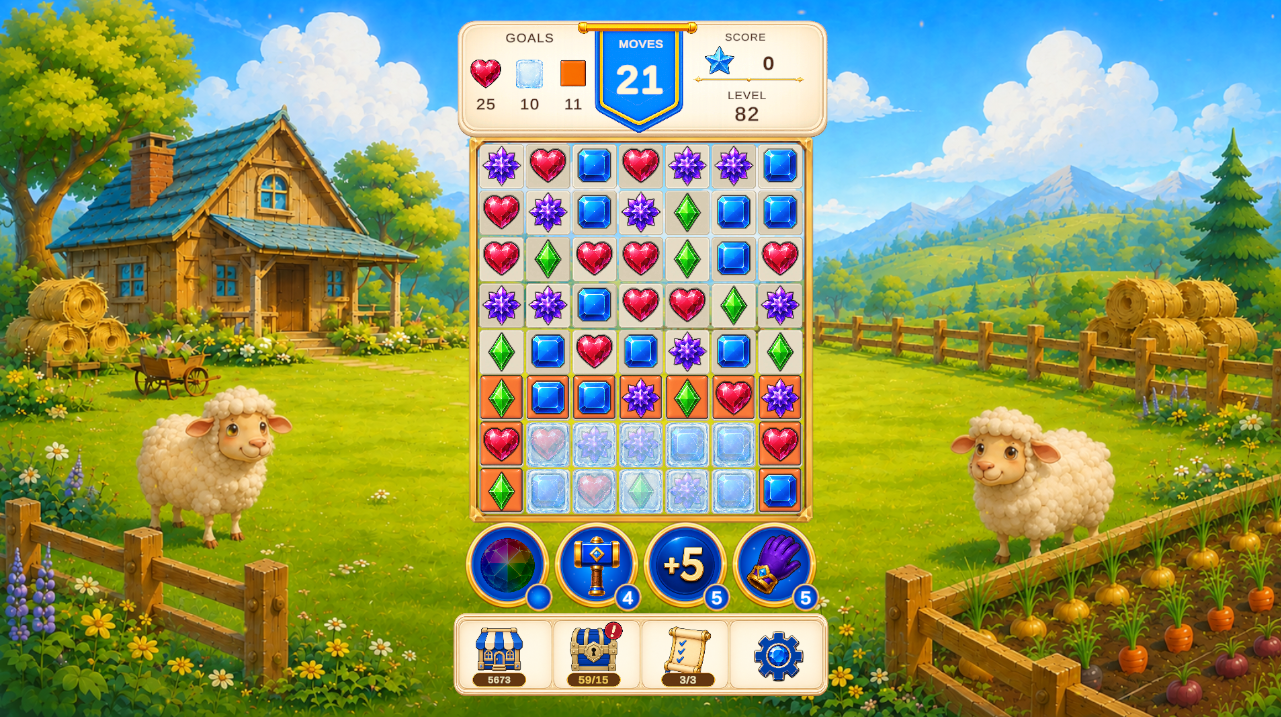 Kingdom of Crystallia: Match 3 — screenshot 1