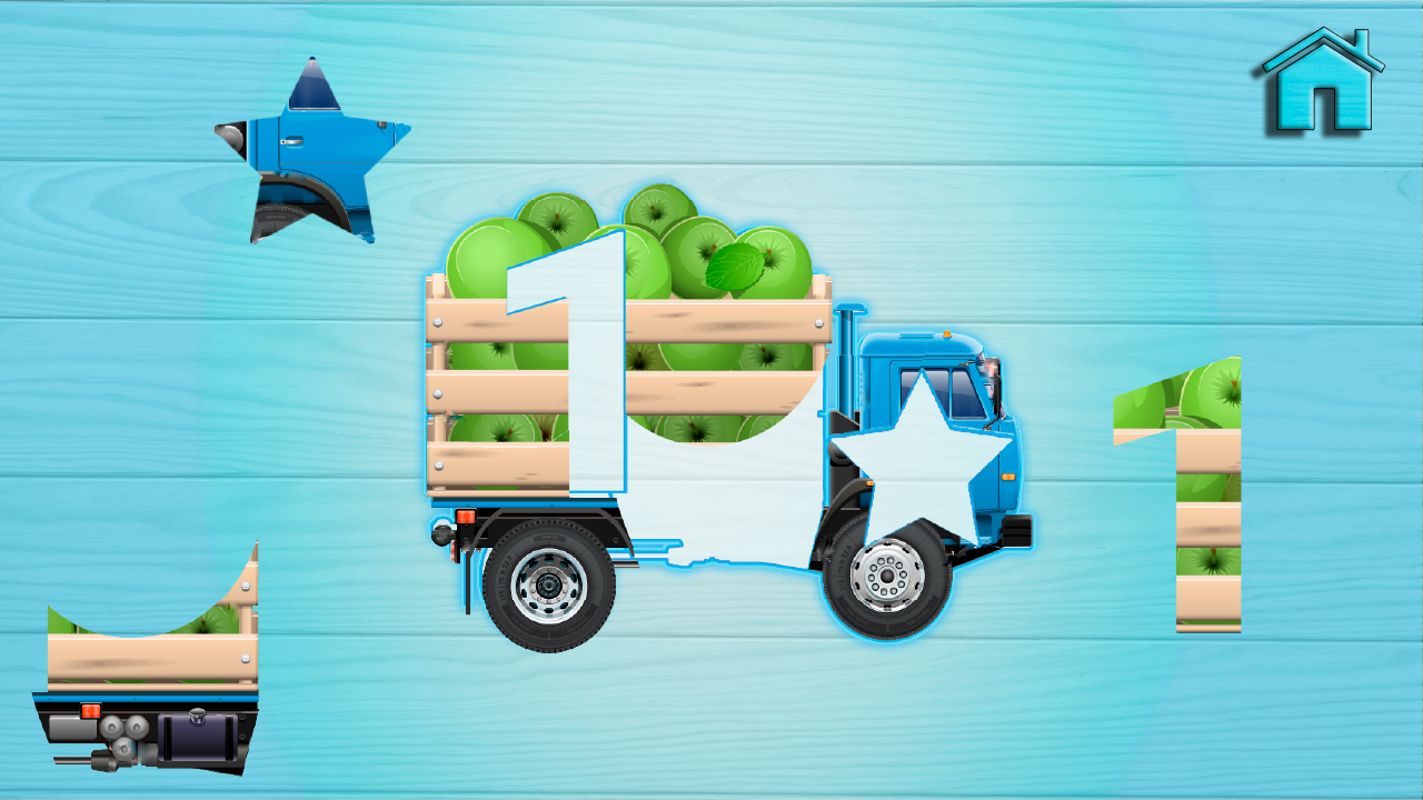 Kids puzzles with transport screenshot