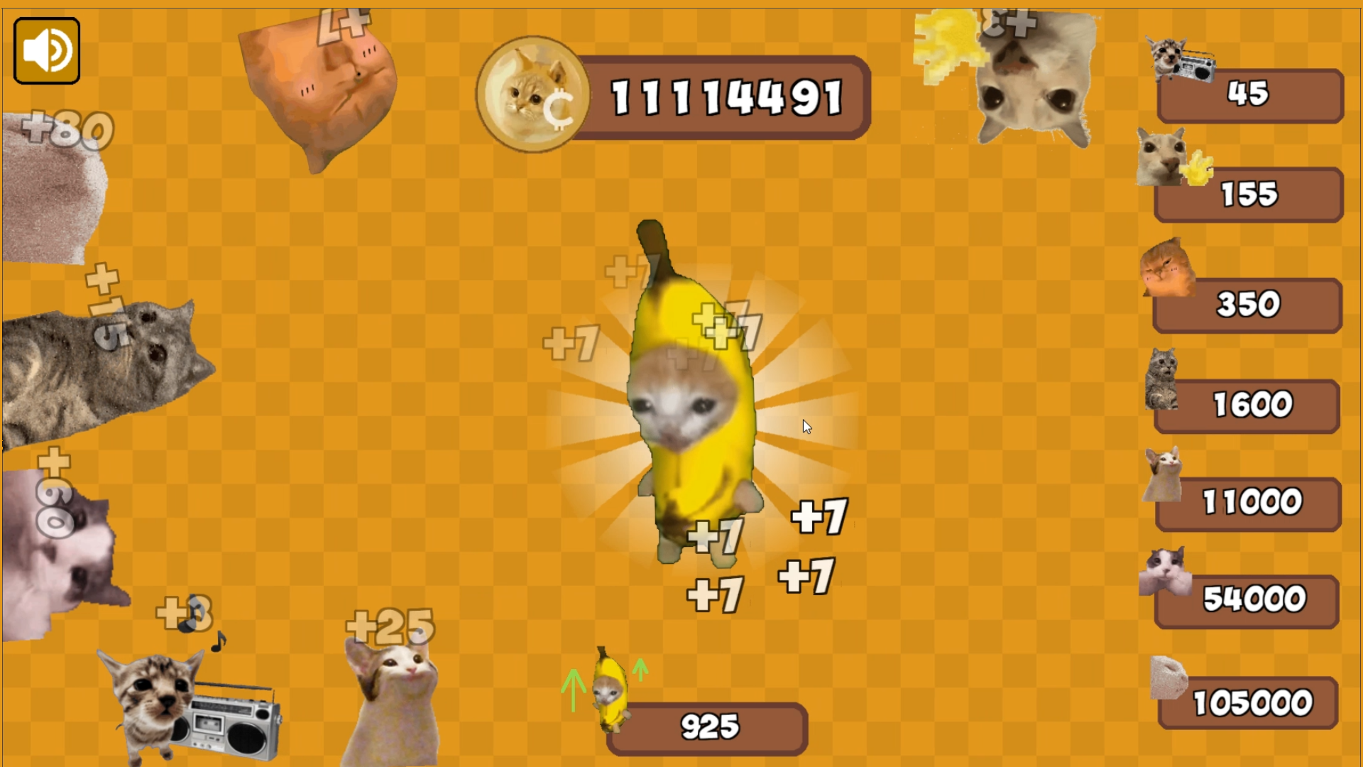 Banana Cat Runs Somewhere Meme Clicker screenshot