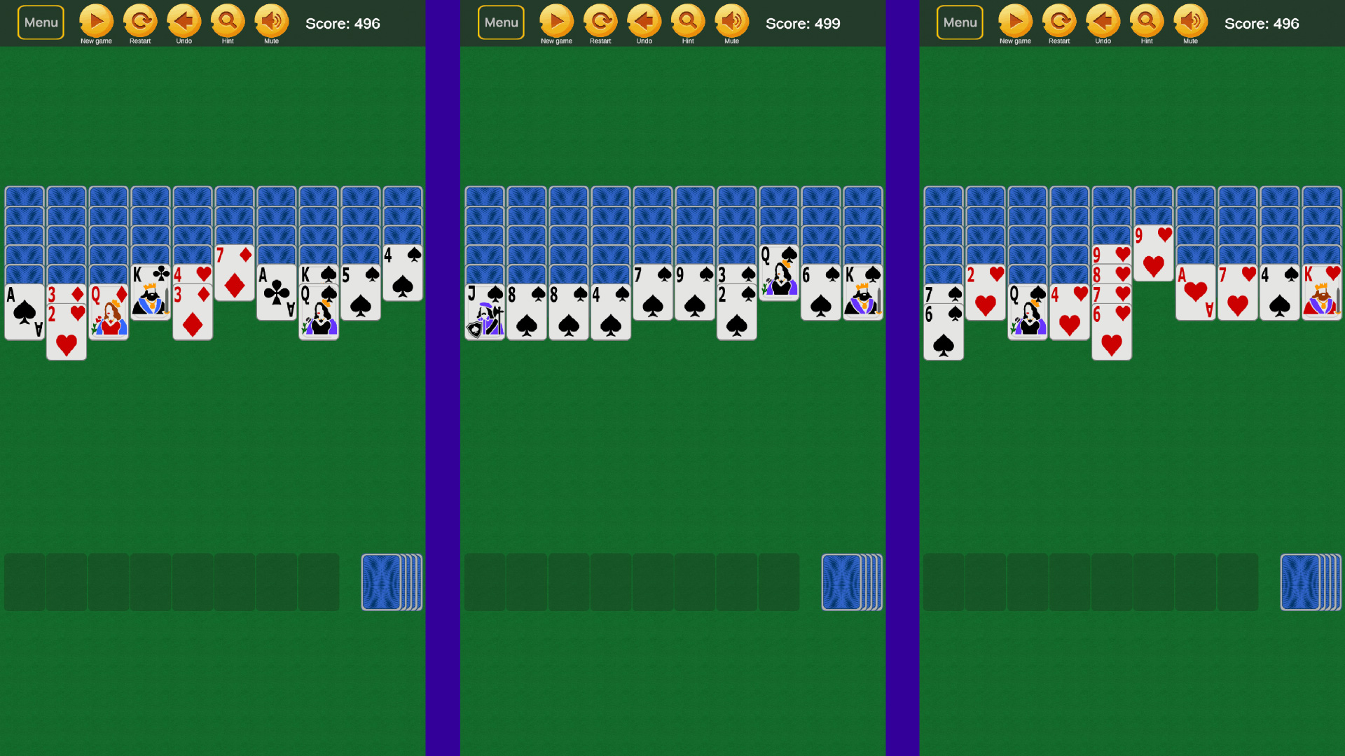 Solitaire «Classic Spider»: Big cards — screenshot 6