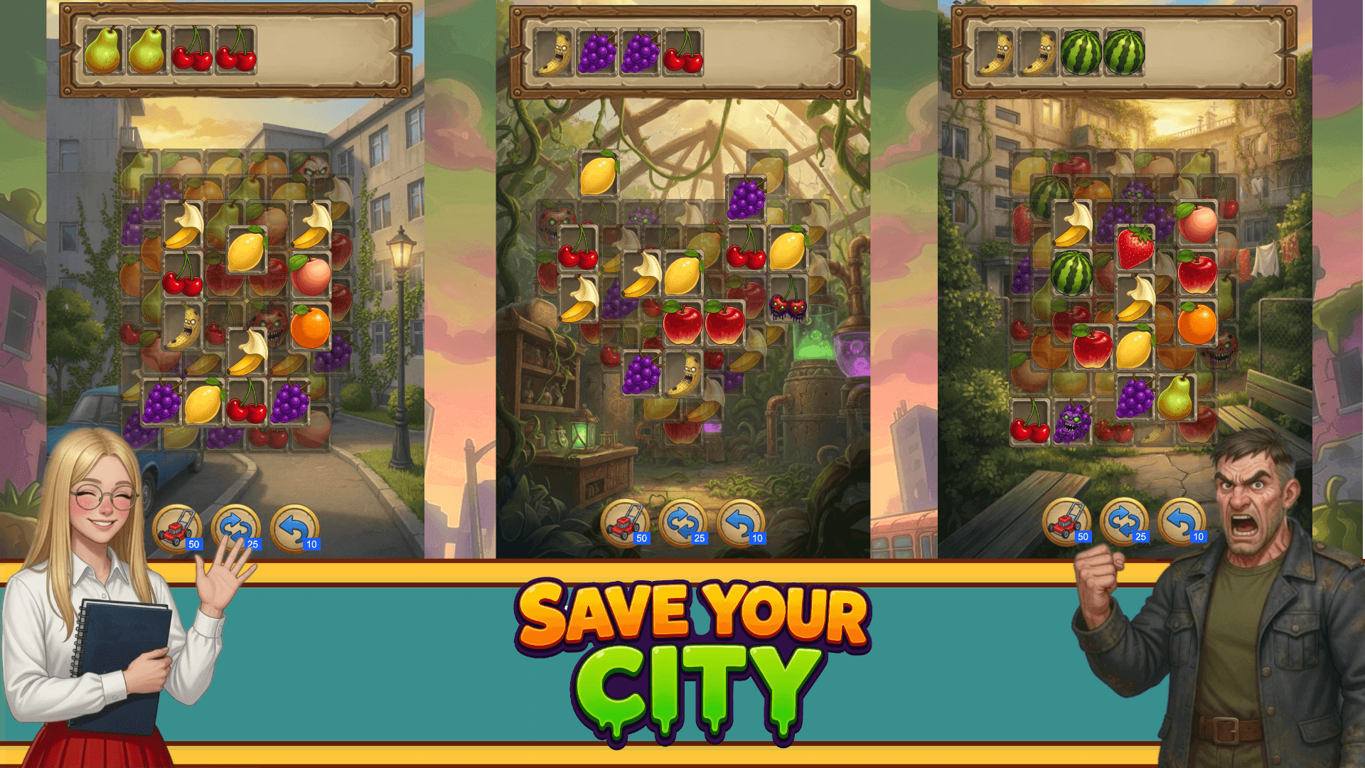 Fruit Pairs: Zombieland — screenshot 2